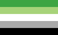 The aromantic flag.